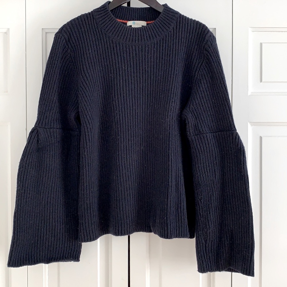 Blue Boden Sweater (L) with Bell Sleeves